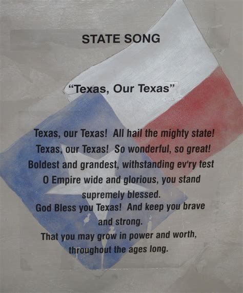 Texas Our Texas Lyrics Printable
